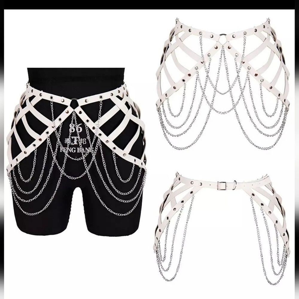 NWOT White Waist Harness Belt